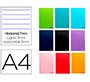 Cuaderno espiral liderpapel a4 micro smart tapa blanda 80h 60gr horizontal 7mm doble margen 4 taladros colores