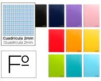 Cuaderno espiral liderpapel folio smart tapa blanda 80h 60gr milimetrado 2mm colores surtidos