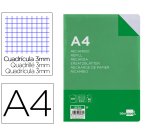 Recambio liderpapel a4 100 hojas 60gr cuadro 3 mm con margen 4 taladros