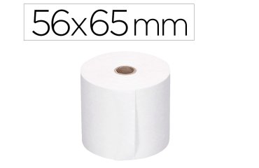 Rollo sumadora q-connect electro 56 mm ancho x 65 mm diametro sin bisfenol a