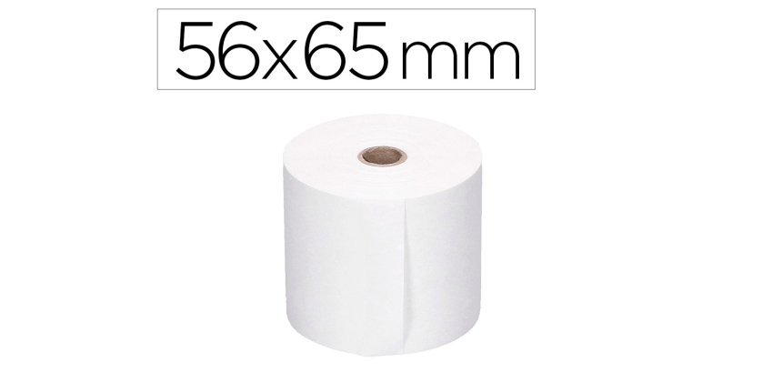 Rollo sumadora q-connect electro 56 mm ancho x 65 mm diametro sin bisfenol a