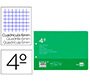 Recambio liderpapel 4º / A5+ apaisado 100 h 2tca-07 cuadro 6 mm 2 taladros con margen