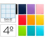 Cuaderno espiral liderpapel cuarto smart tapa blanda 80h 60gr rayado nº46 colores surtidos