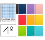 Cuaderno espiral liderpapel cuarto witty tapa dura 80h 75gr milimetrado 2mm colores surtidos