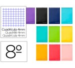 Cuaderno espiral liderpapel bolsillo octavo apaisado witty tapadura 80h 75gr cuadro 4 mm colores surtidos
