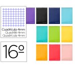 Cuaderno espiral liderpapel bolsillo diecisesisavo apaisado witty tapa dura dura 80h 60 grcuadro 4 mm colores stdos.