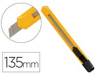Cuter q-connect plastico estrecho cuchilla 9 mm xd-04 con clip blister 1 unidad