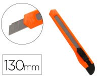 Cuter q-connect plastico estrecho cuchilla 9 mm xd-05 con clip blister 1 unidad