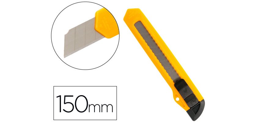 Cuter q-connect plastico ancho cuchilla 18 mm xd-23 blister 1 unidad