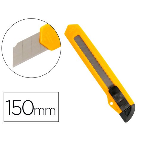 Cuter q-connect plastico ancho cuchilla 18 mm xd-23 blister 1 unidad
