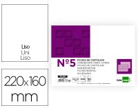 Ficha liderpapel lisa nº5 160x220mm paquete de 100 180g
