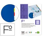 Separador liderpapel plastico juego de 5 separadores folio 16 taladros