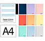 Cuaderno espiral liderpapel a4 wonder tapa plastico 80h 90gr pauta estrecha 2,5mm con margen colores surtidos