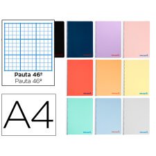 Cuaderno espiral liderpapel a4 wonder tapa plastico 80h 90gr rayado n.46 colores surtidos