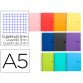 Cuaderno espiral liderpapel a5 crafty tapa forrada 80h 90 gr cuadro 3mm con margen colores surtidos