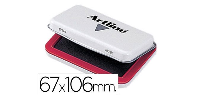 Tampon artline nº1 rojo 67x106 mm