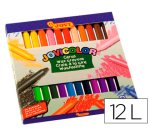Lapices cera jovicolor caja de 12 unidades colores surtidos