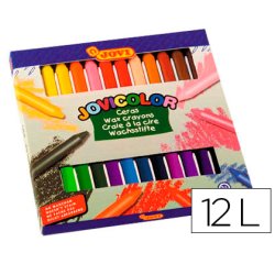 Lapices cera jovicolor caja de 12 unidades colores surtidos