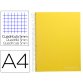 Cuaderno espiral liderpapel a4 micro jolly tapa forrada 140h 75 gr cuadro 5mm 5 bandas4 taladros color amarillo