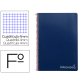 Cuaderno espiral liderpapel folio witty tapa dura 80h 75gr cuadro 4mm con margen color azul marino