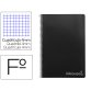 Cuaderno espiral liderpapel folio witty tapa dura 80h 75gr cuadro 4mm con margen color negro