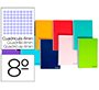 Cuaderno espiral liderpapel bolsillo octavo smart tapa blanda 80h 60gr cuadro 4mm colores surtidos