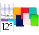Cuaderno espiral liderpapel bolsillo doceavo smart tapa blanda 80h 60gr cuadro 4mm colores surtidos