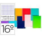 Cuaderno espiral liderpapel bolsillo dieciseavo smart tapa blanda 80h 60gr cuadro 4mm colores surtidos