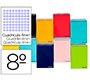 Cuaderno espiral liderpapel bolsillo octavo apaisado smart tapa blanda 80h 60gr cuadro 4mm colores surtidos