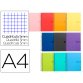 Cuaderno espiral liderpapel a4 crafty tapa forrada 80h 90 gr cuadro 5mm con margen colores surtidos
