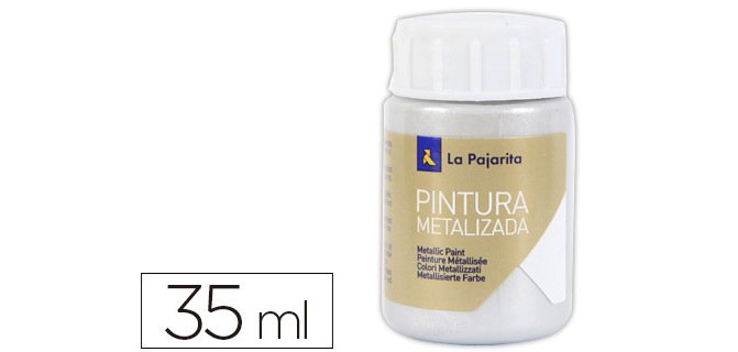 Pintura metalizada la pajarita plata 35 ml