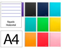 Cuaderno espiral liderpapel a4 micro jolly multidisciplina tapa forrada 140h 75gr 28h 5mm 112h hrtal.