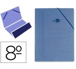 Carpeta liderpapel gomas octavo bolsa carton compacto azul