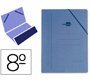 Carpeta liderpapel gomas octavo bolsa carton compacto azul