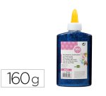 Purpurina pegamento liderpapel fantasia azul metalizado bote de 160 gr