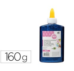 Purpurina pegamento liderpapel fantasia azul metalizado bote de 160 gr