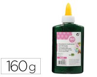 Purpurina pegamento liderpapel fantasia verde metalizado bote de 160 gr