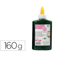Purpurina pegamento liderpapel fantasia verde metalizado bote de 160 gr