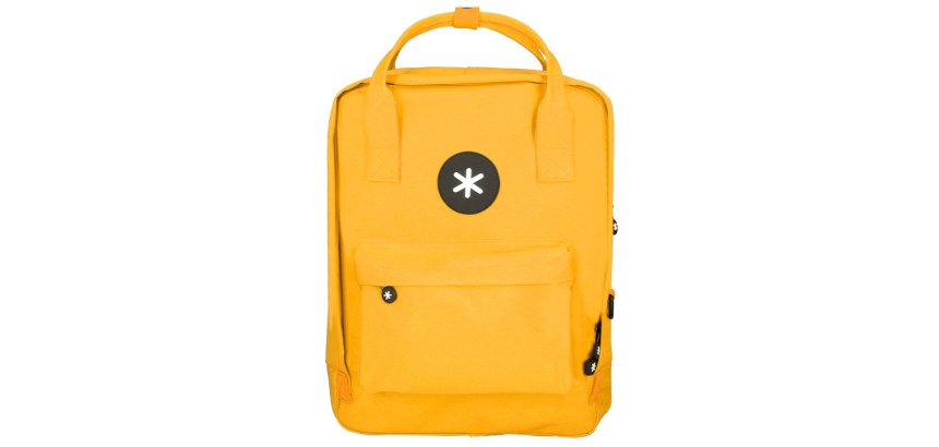 Mochila antartik 2 asas y bolsillos exteriores mostaza 300x115x390 mm