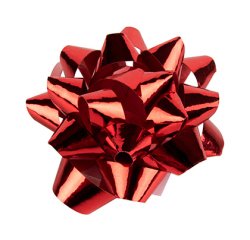 Lazo liderpapel fantasia mediano color rojo metalizado