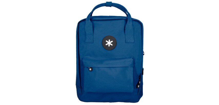 Mochila antartik 2 asas y bolsillos exteriores azul 300x115x390 mm