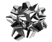 Lazo liderpapel fantasia mediano color plata metalizado