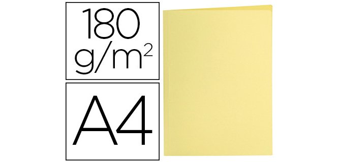 Subcarpeta liderpapel a4 amarillo pastel 180g/m2