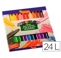 Lapices cera jovicolor caja de 24 unidades colores surtidos