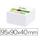 Taco papel liderpapel sin encolar blanco 400 hojas 95x90x40 mm 80 g