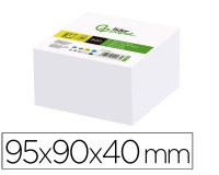 Taco papel liderpapel sin encolar blanco 400 hojas 95x90x40 mm 80 g