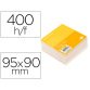 Taco papel liderpapel sin encolar blanco 400 hojas 95x90x40 mm 80 gr
