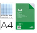 Recambio liderpapel a4 100 hojas 60gr milimetrado sin margen 4 taladros