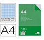 Recambio liderpapel a4 100 hojas 60gr milimetrado sin margen 4 taladros