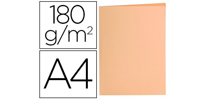 Subcarpeta liderpapel din a4 naranja pastel 180g/m2